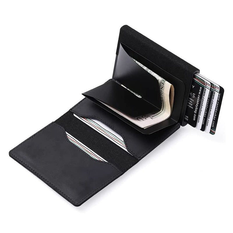 AuraCue™ AirTag Wallet - Leather